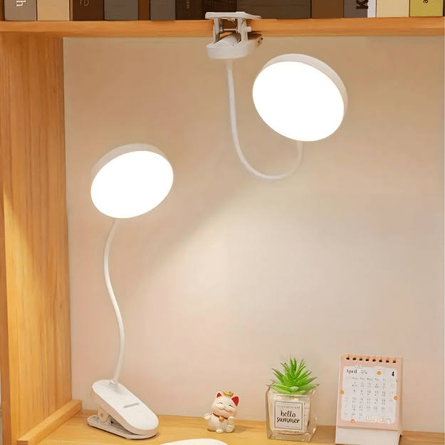 Lampka Led Bezprzewodowa do Czytania na Klips Nocna Biurko Praca Lampa  20