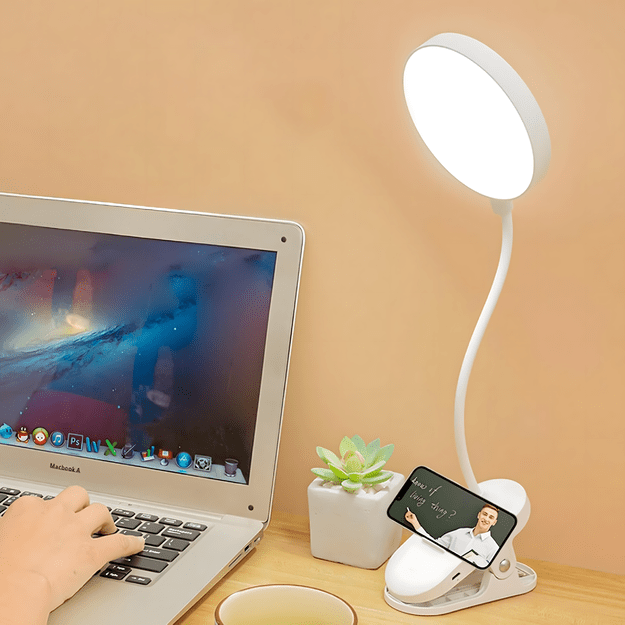 Lampka Led Bezprzewodowa do Czytania na Klips Nocna Biurko Praca Lampa  30