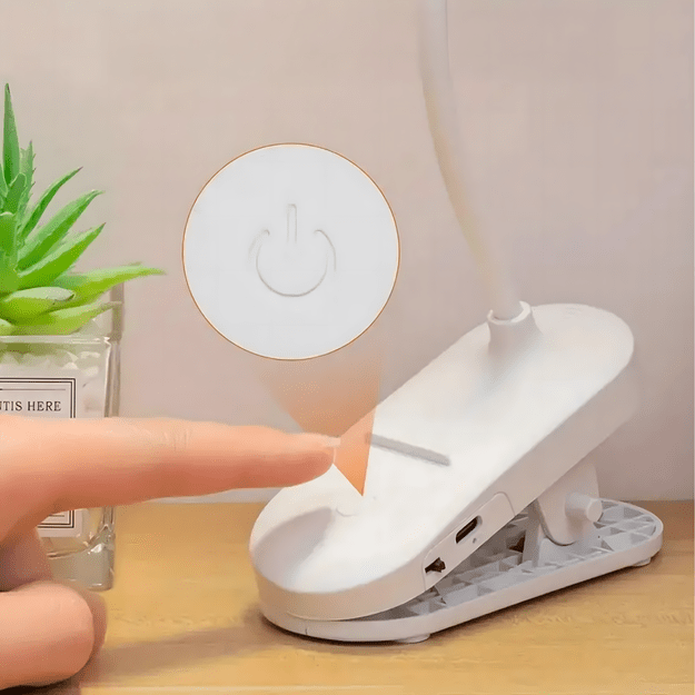 Lampka Led Bezprzewodowa do Czytania na Klips Nocna Biurko Praca Lampa  24