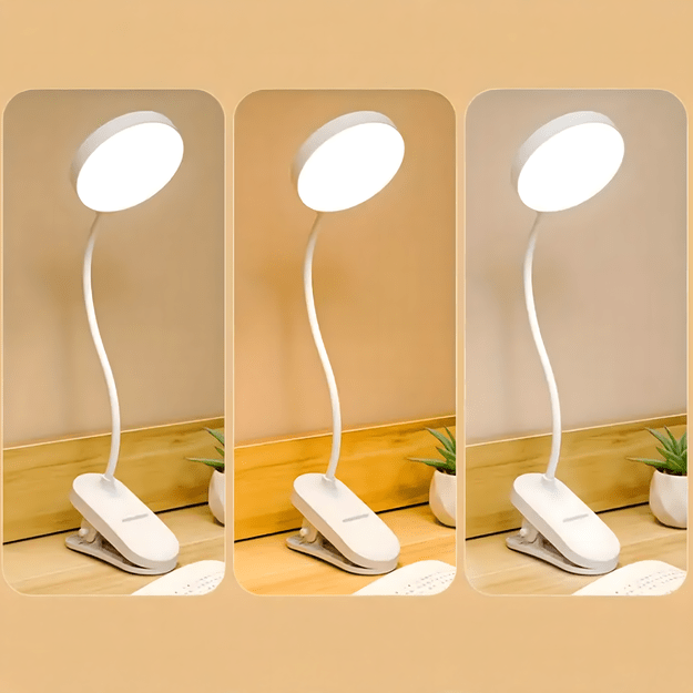Lampka Led Bezprzewodowa do Czytania na Klips Nocna Biurko Praca Lampa  18