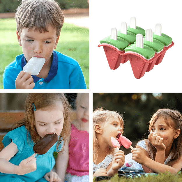 Foremki Forma do Lodów na Patyku Domowe Sorbet Lody Foremka Arbuz 6 szt 23