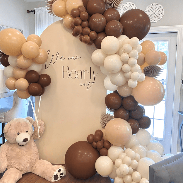 Girlanda Balonowa Zestaw Balonów na Urodziny Wesele Złote Brązowe 141 ele 8