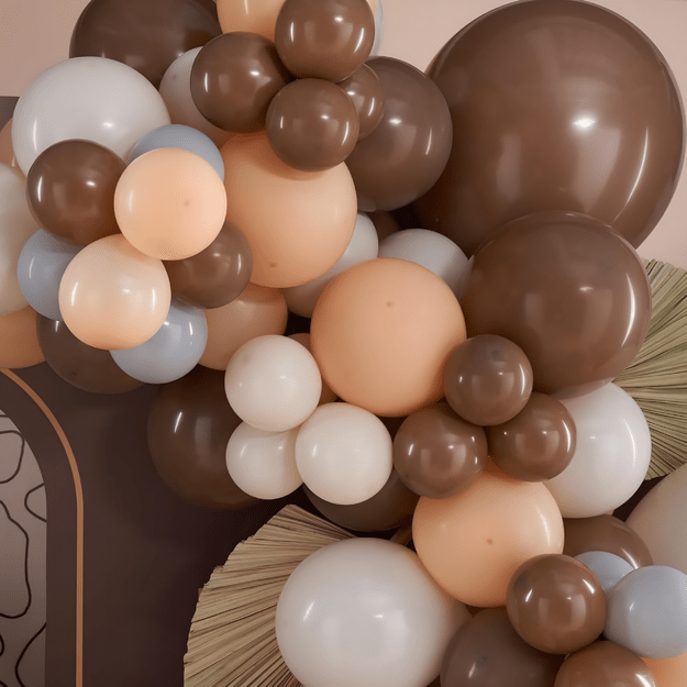 Girlanda Balonowa Zestaw Balonów na Urodziny Wesele Złote Brązowe 141 ele 4