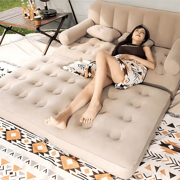 120x Materac Dmuchany Dwuosobowy Sofa Rozkładana Łóżko do Spania na Plażę Ryby 22