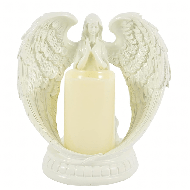 Figurka Dekoracyjna Świecznik Świeca Ozdoba Anioł Aniołek Led Święta Ogród 16cm 6