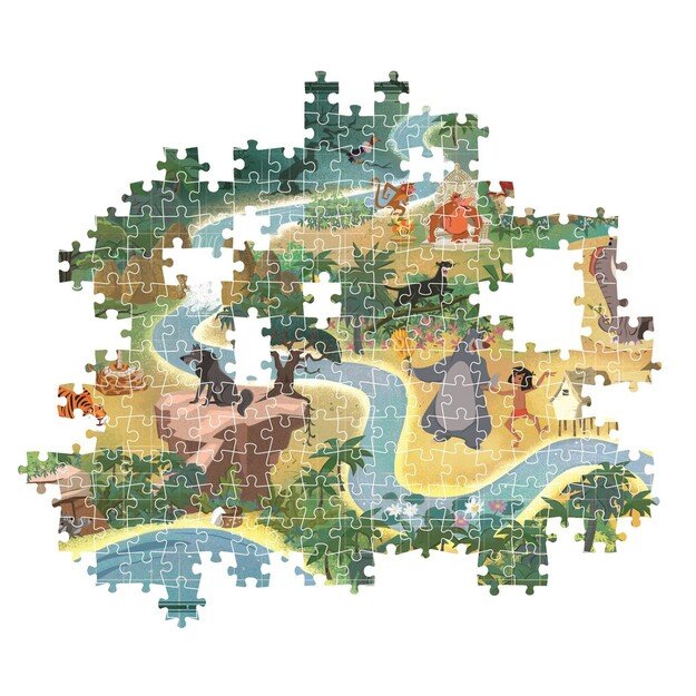 Clementoni - Story Maps Puzzle - Disney Jungle Book (1000 pcs) (39813) 4