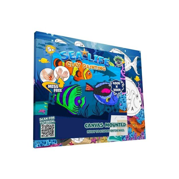 SPLAT PLANET - Clay painting on canvas 30x40cm - The Ocean (777680) 1