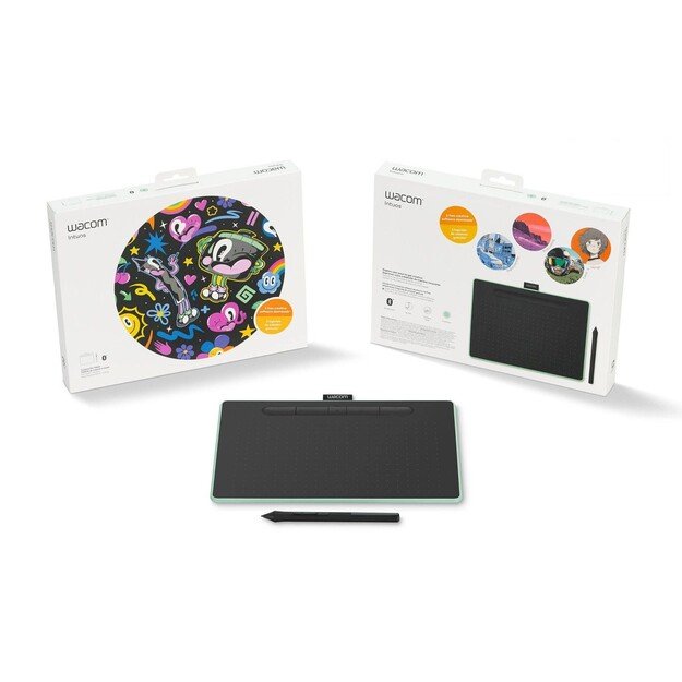 Wacom - Intuos Tablet Medium Bluetooth, Black/Green 2
