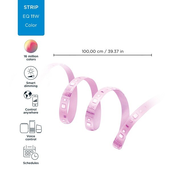 WiZ - Wi-Fi LED Strip 1M 880lm Extension EU 5