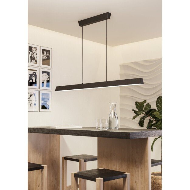EGLO - Simolaris-Z long pendant lamp black L122 - RGB + TW - Zigbee, Bluetooth 4