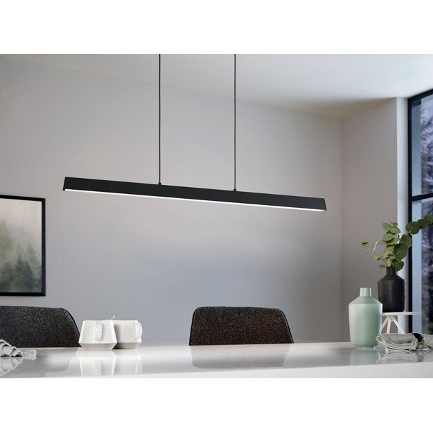 EGLO - Simolaris-Z long pendant lamp black L122 - RGB + TW - Zigbee, Bluetooth 5