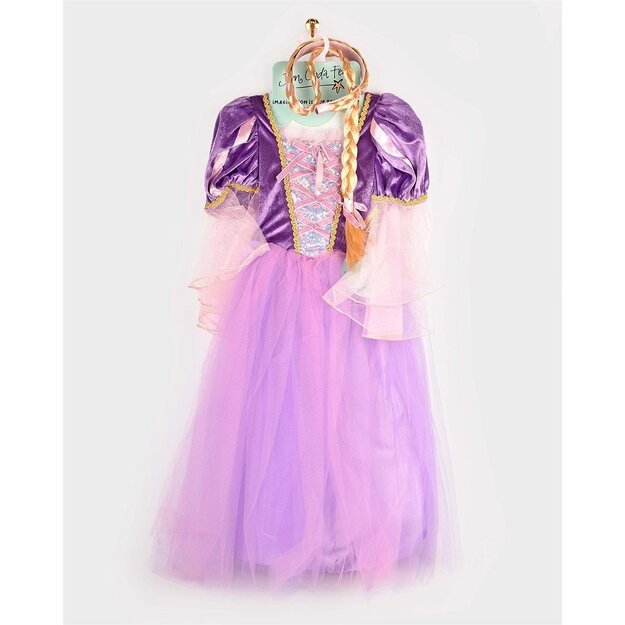 Den Goda Fen - Princess Dress w. Braid - Purple (98-104 cm) (F66621) 3