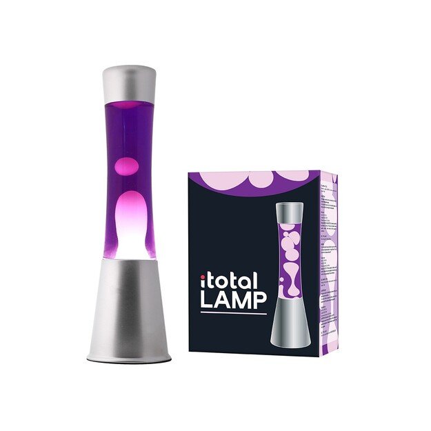 iTotal - Lava Lamp 40 cm - Silver Base, Purple Liquid and White Wax (XL1792) 1