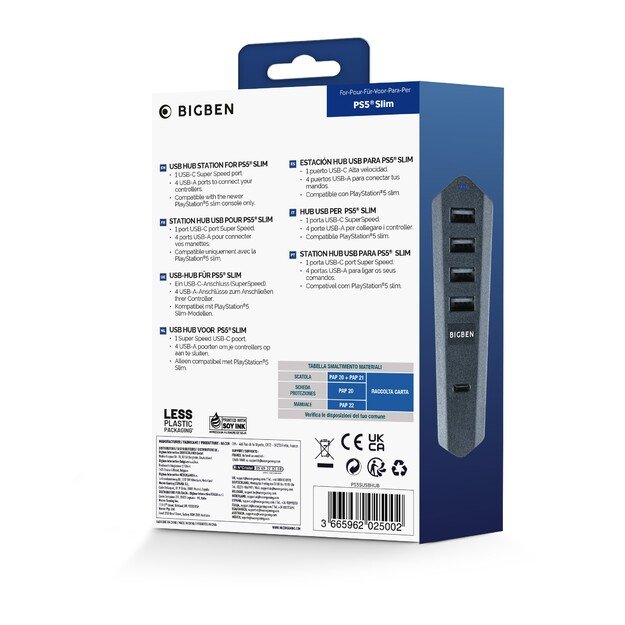 Nacon USB Hub Black PS5 Slim 4