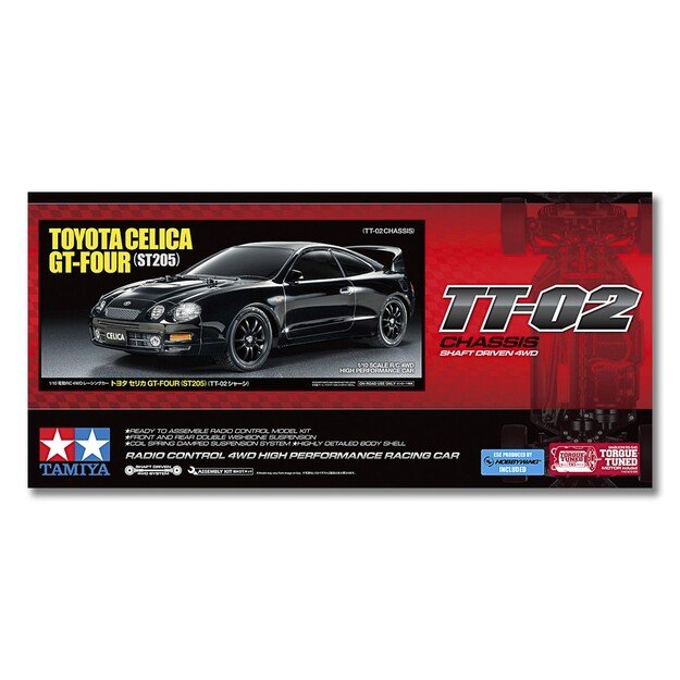 Tamiya - 1/10 R/C Toyota Celica GT-FOUR (ST205) (TT-02) - (545603) 1