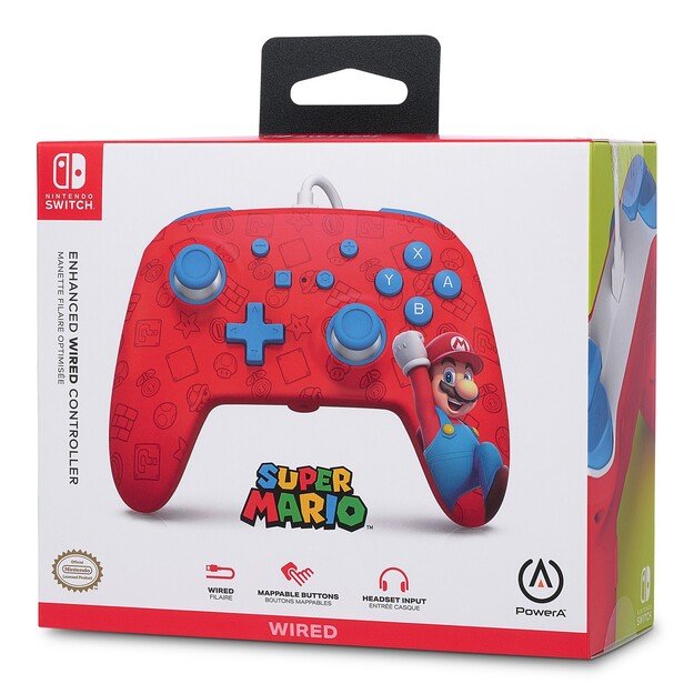 PowerA NSW ENH Wired Controller - WOO HOO MARIO /Nintendo Switch 12