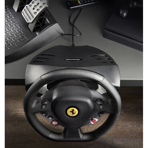 Thrustmaster - T80 Ferrari 488 GTB Edition Racing Wheel and Pedal Set 3