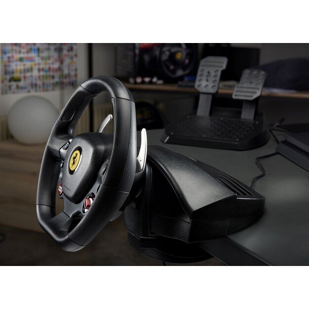 Thrustmaster - T80 Ferrari 488 GTB Edition Racing Wheel and Pedal Set 4