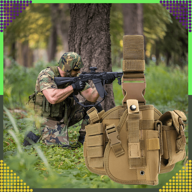Modułowy Panel Udowy Taktyczny Wojskowy z Kaburą na Broń Pistolet Molle ASG 25