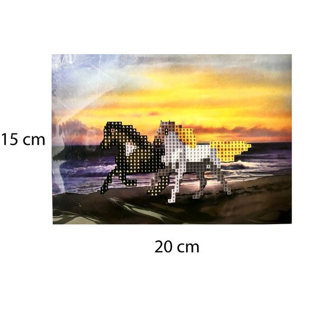 DIAMOND PAINTING HAFT DIAMENTOWY MOZAIKA ZESTAW SZTALUGA 15x20cm DLA DZIECI 3