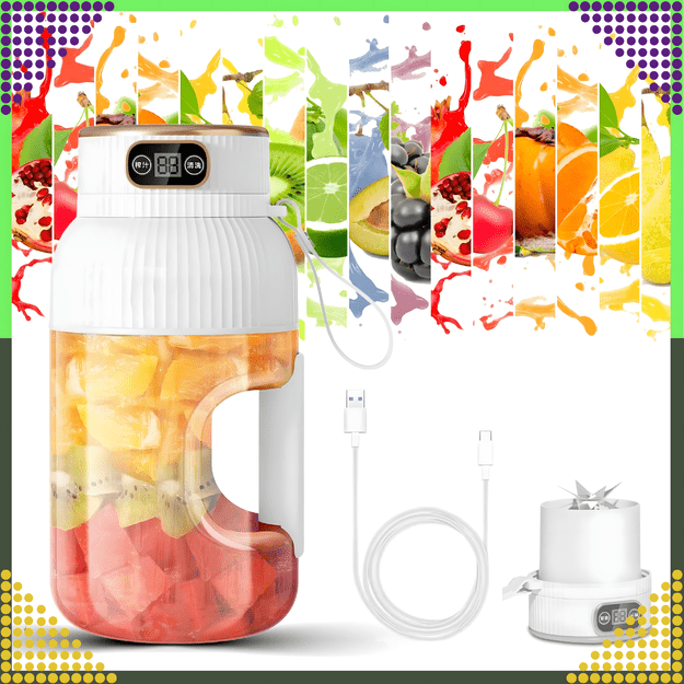 Przenośny Blender Mikser do Napojów Owoców Smoothie 1L Bezprzewodowy USB 5