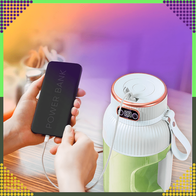 Przenośny Blender Mikser do Napojów Owoców Smoothie 1L Bezprzewodowy USB 3