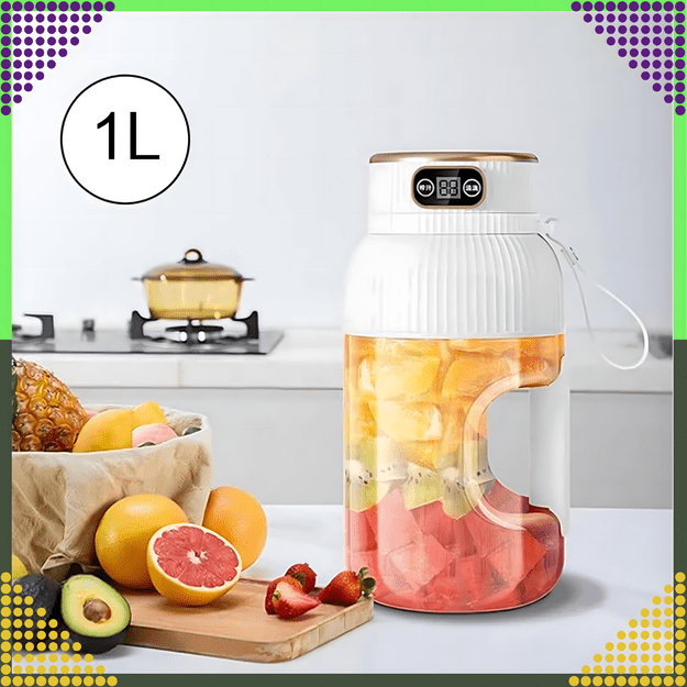 Przenośny Blender Mikser do Napojów Owoców Smoothie 1L Bezprzewodowy USB 24