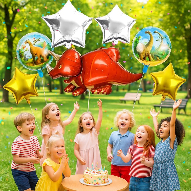 Zestaw Balonów Urodzinowych Dinozaur na Urodziny Urodzinowe Przyjęcia 5 szt 16