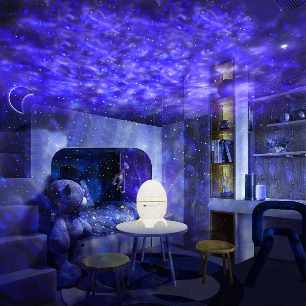 Projektor Gwiazd Jajo Dinozaura z Głośnikiem Galaktyki Lampka LED Nocna USB 24