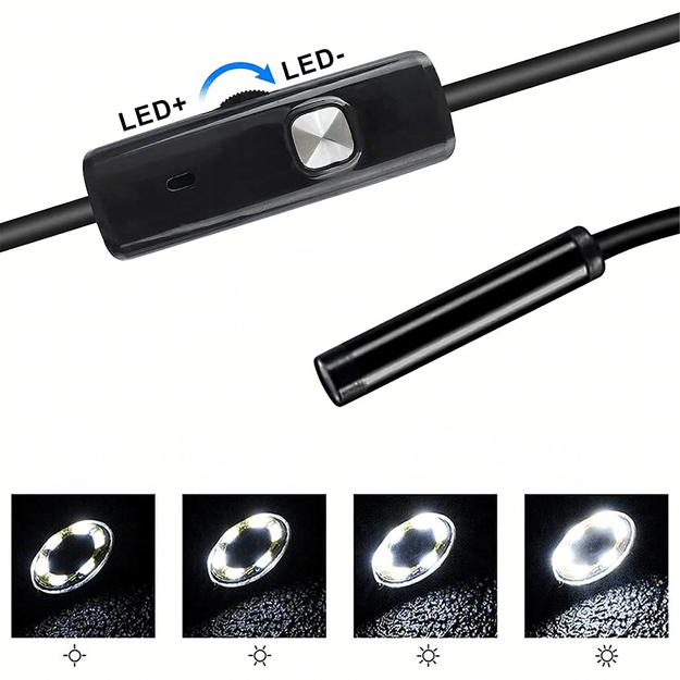 Kamera Endoskopowa Endoskop Inspekcyjna Giętka Led Usb 2m 5,5mm Wodoodporna 11