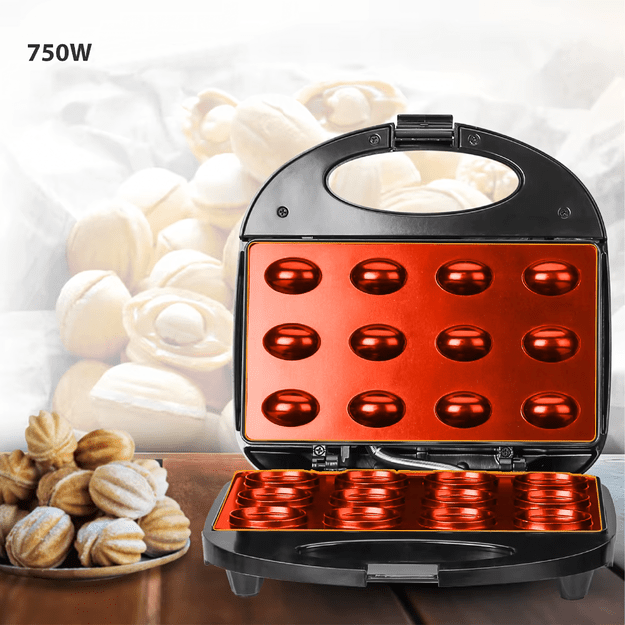 240x Opiekacz Wypiekacz do Robienia Orzeszków Ciastek Forma Orzeszki 750W 12szt 23