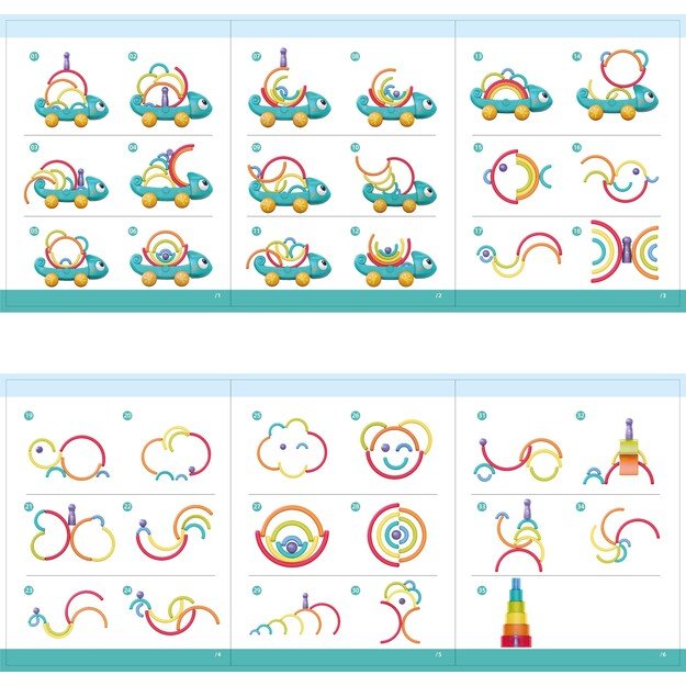 Kinder and Kids - Pulling animal, Rainbow chameleon with multi function (K10124) 1