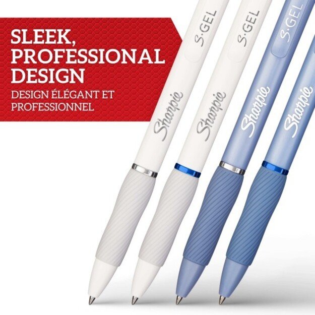 Sharpie - S-Gel Pens Medium Point - Frost Blue & White Pearl Barrels (2162647) 1
