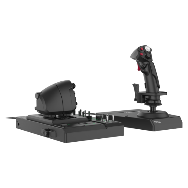 HORI - HORI HOTAS Flight Control System & Mount for PC (Windows 11/10) High-End Flight Stick & Throttle for PC Flight Sims 20