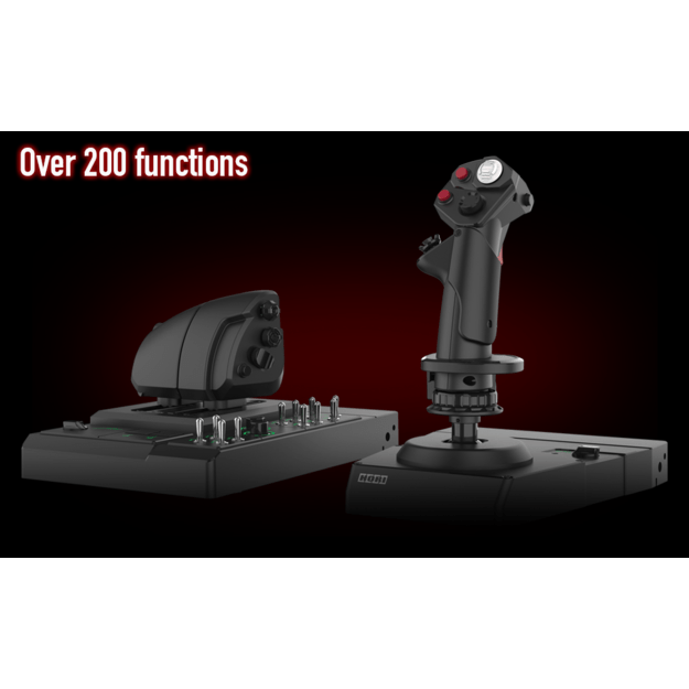 HORI - HORI HOTAS Flight Control System & Mount for PC (Windows 11/10) High-End Flight Stick & Throttle for PC Flight Sims 12