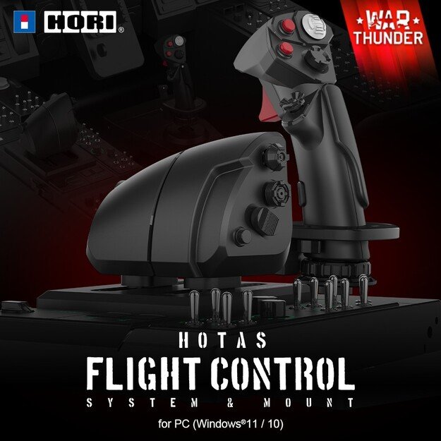 HORI - HORI HOTAS Flight Control System & Mount for PC (Windows 11/10) High-End Flight Stick & Throttle for PC Flight Sims 6