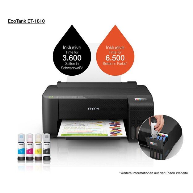 Epson - EcoTank ET-1810 Color Inkjet 8