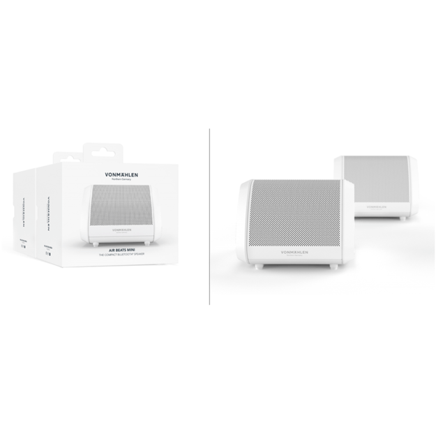 Vonmählen - Air Beats Mini - Compact Bluetooth Speaker, White 2