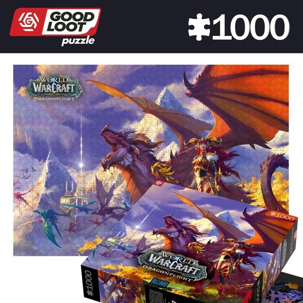 GAMING PUZZLE: WORLD OF WARCRAFT DRAGONFLIGHT ALEXSTRASZA PUZZLES - 1000 8