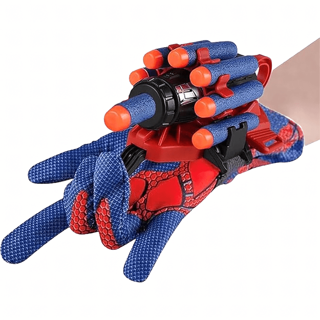 Spiderman Rękawica Wyrzutnia Sieć Strzelająca Rękawiczka + 20 Strzałek 16