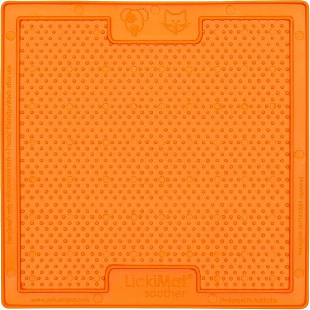 LICKI MAT - Dog Bowl Soother Orange 20X20Cm - (645.5340) 1