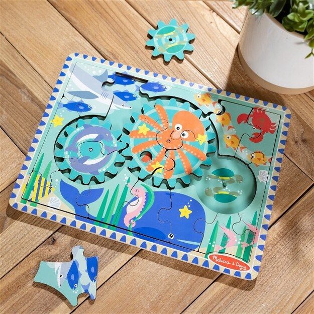 Melissa and Doug - Underwater Wooden Gear Puzzle - (31003) 2