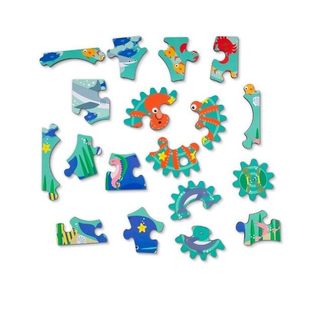 Melissa and Doug - Underwater Wooden Gear Puzzle - (31003) 4