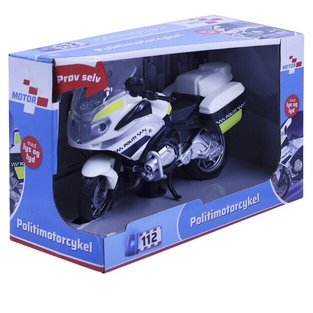 Motor 112 - Police motorcycle w. light & sound (18 cm) (I-1600007) 3