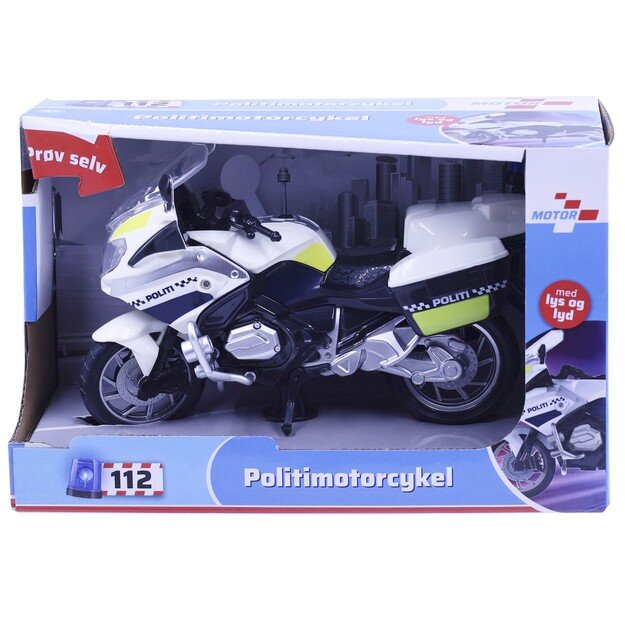 Motor 112 - Police motorcycle w. light & sound (18 cm) (I-1600007) 5