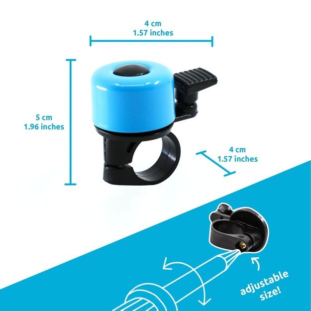 Crazy Safety - Blue Bicycle Bell for Kids and Adults - Blue - Unisize 2