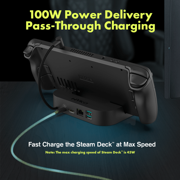 Nyko Steam Deck Power Dock 7-In-1 Usb-C Docking Station 6