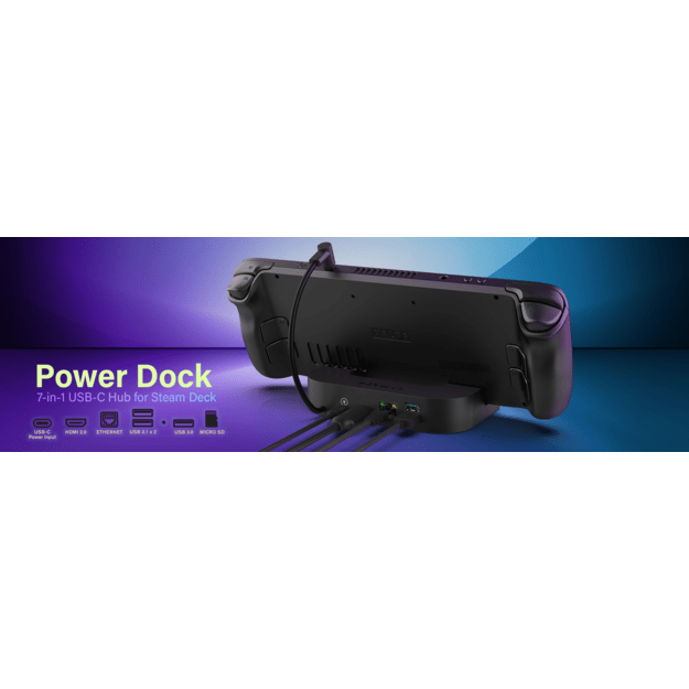 Nyko Steam Deck Power Dock 7-In-1 Usb-C Docking Station 8