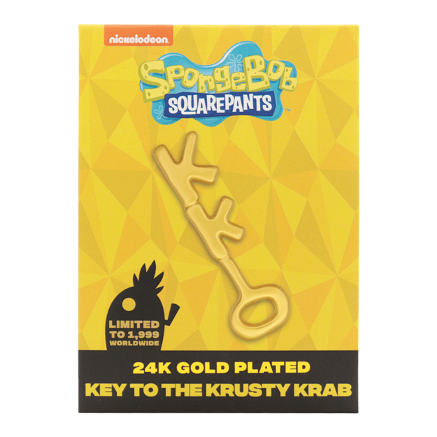 SpongeBob SquarePants 24k Gold Plated Replica Krusty Krab Key 1