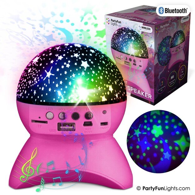 Party Fun Lights - Starry Sky Bluetooth Speaker - Pink (605606) 1